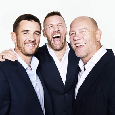 James Haskell, Alex Payne and Mike Tindall James Haskell, Alex Payne and Mike Tindall