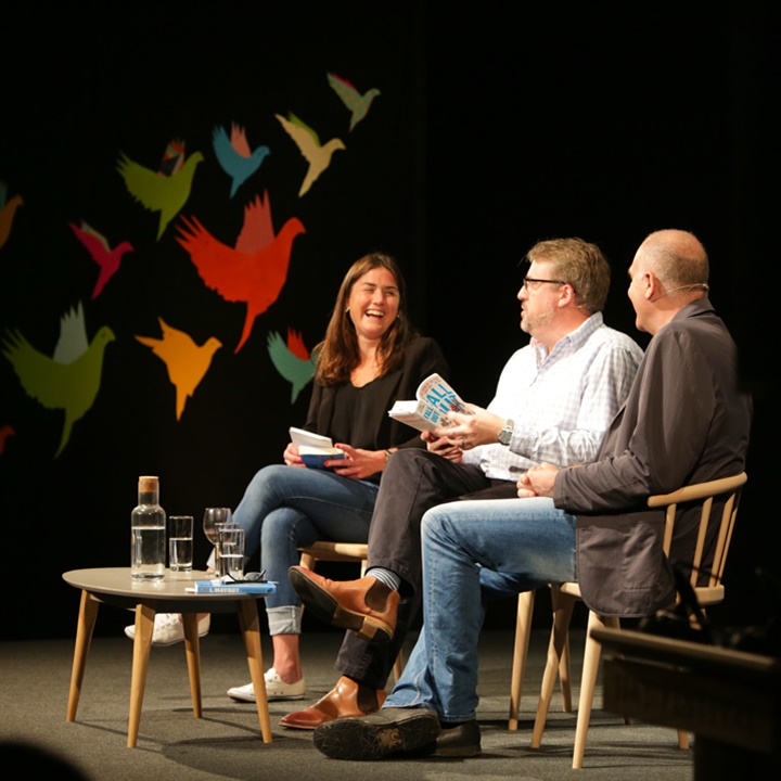 Speakers on stage at Hay Festival