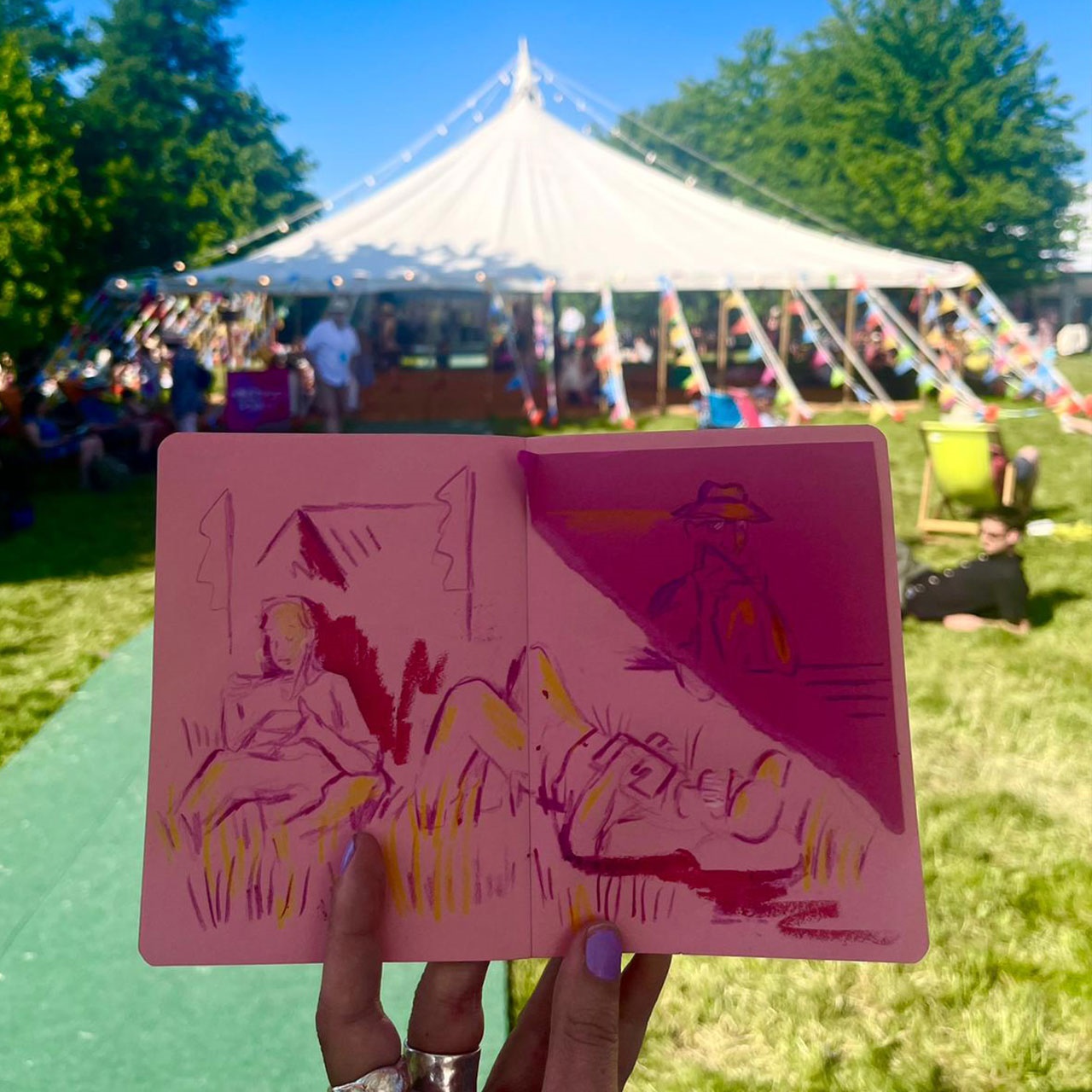 Beth Suzanna's illustration of Hay Festival