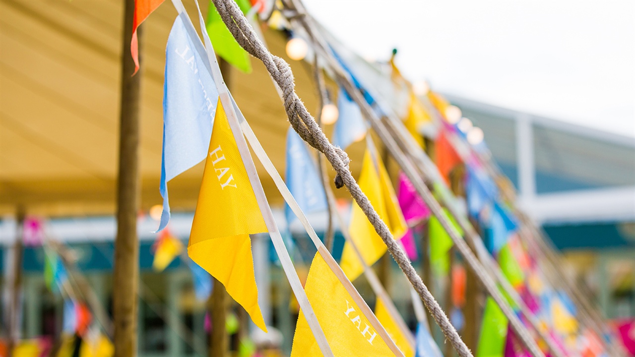Bunting at Hay Festival
