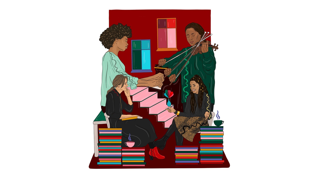 Beth Blandford illustration for Hay Festival Winter Weekend 2021