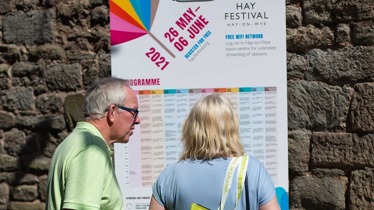 Hay Festival Schedule Board