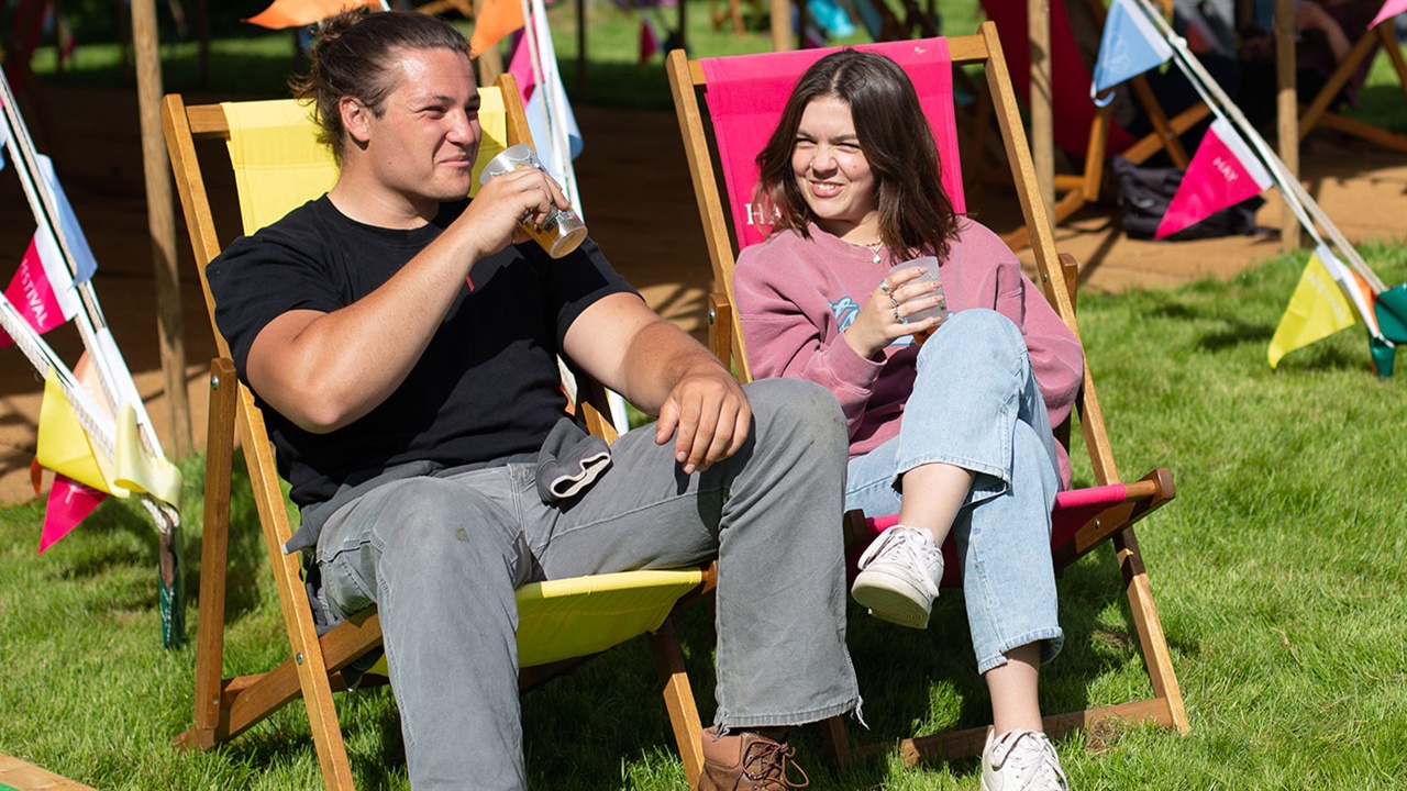 Couple at Hay Festival
