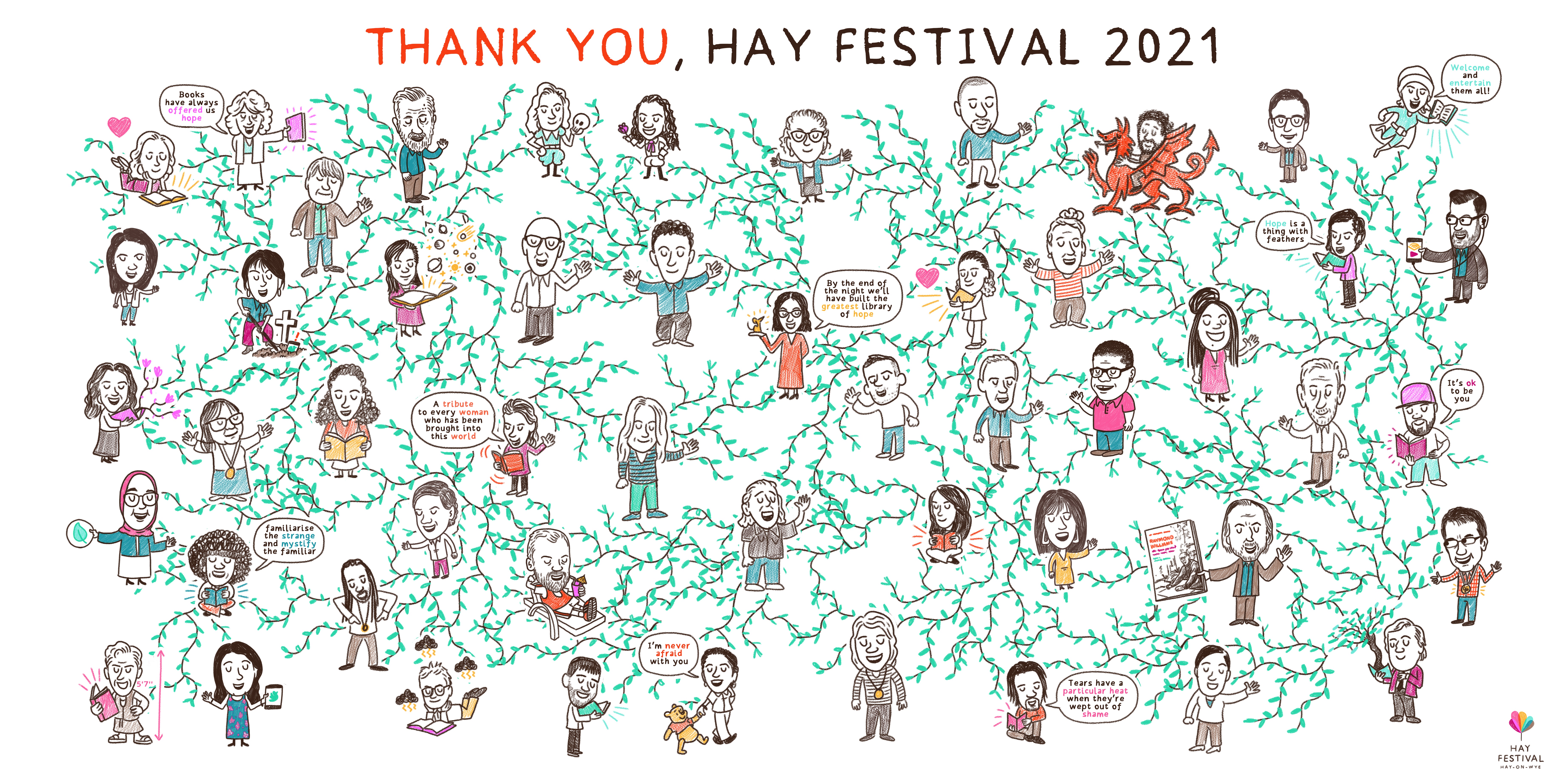Tom Bradshaw illustration for Hay Festival