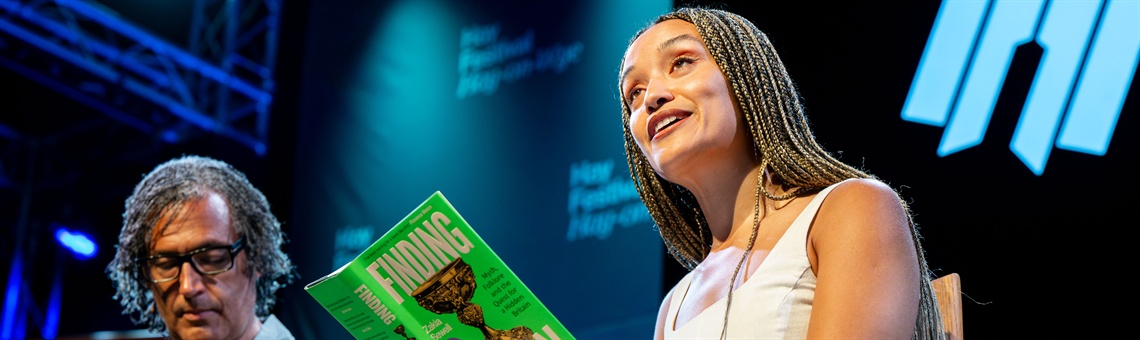 Hay Festival Hay-on Wye speakers onstage