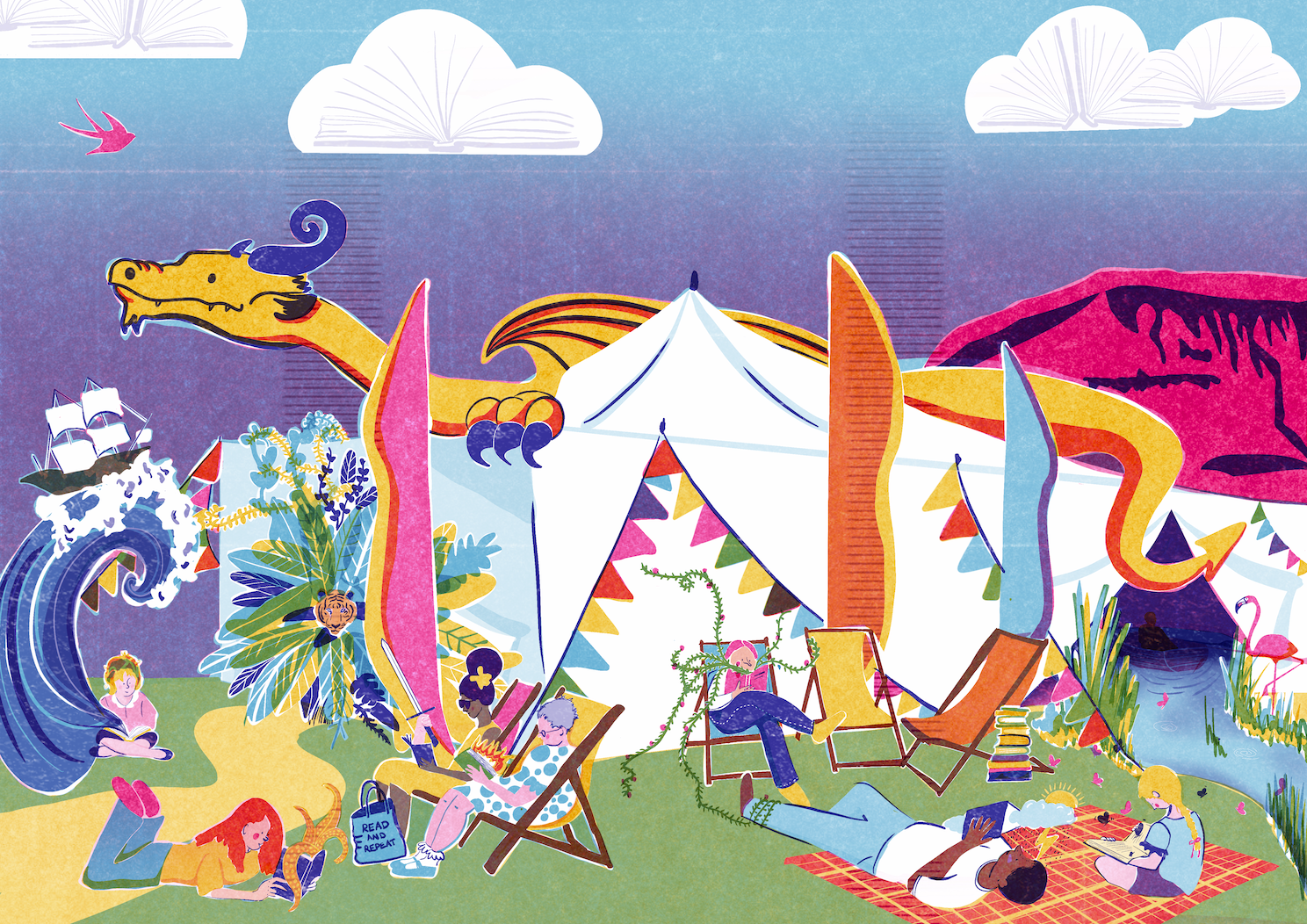 Hay Festival 2026 programme cover design. Hay Festival 2026 programme cover design.