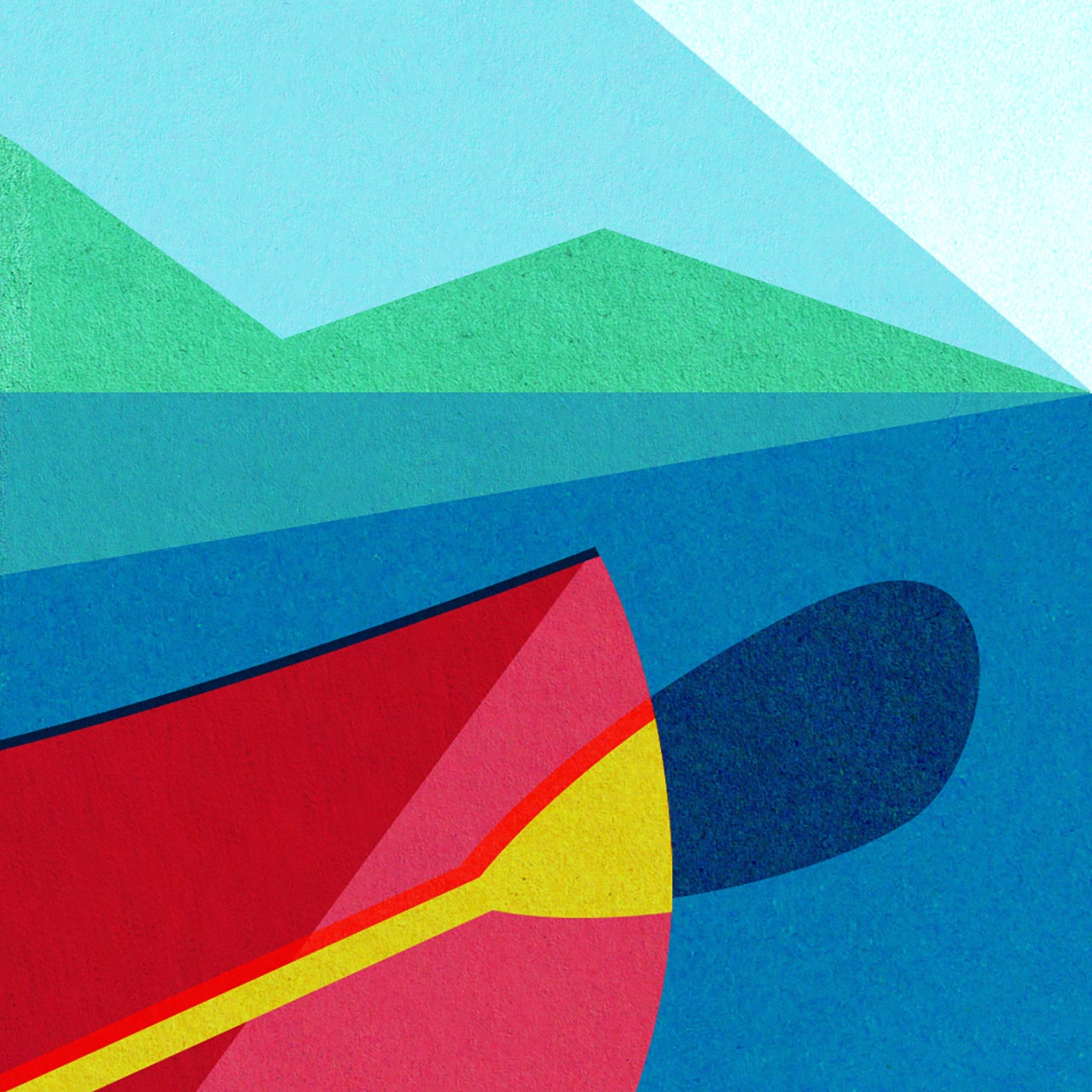 Tom Etherington illustration for Hay Festival – River Wye Tom Etherington illustration for Hay Festival – River Wye