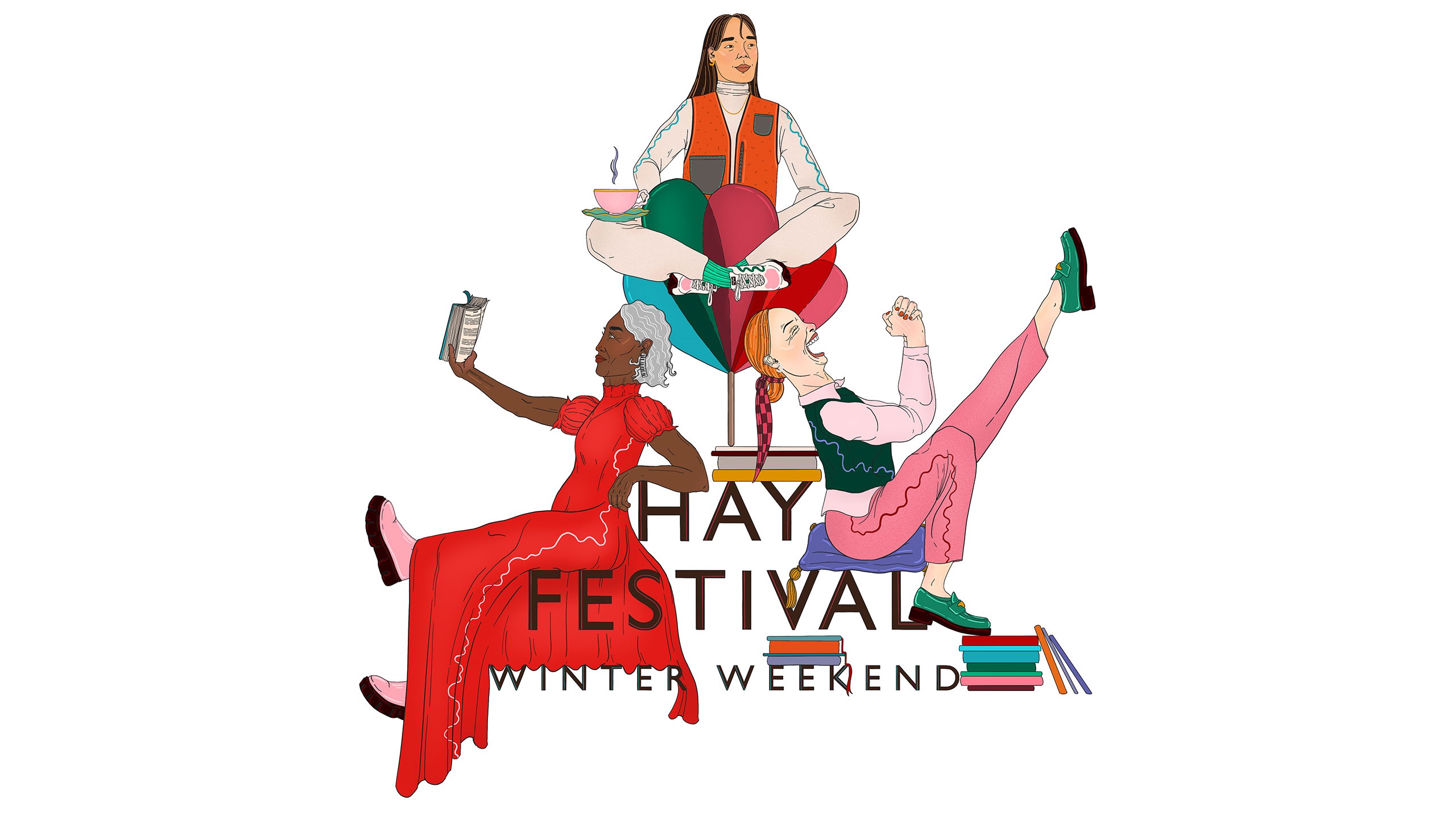 Hay Festival Winter Weekend logo reimagined by Beth Blandford