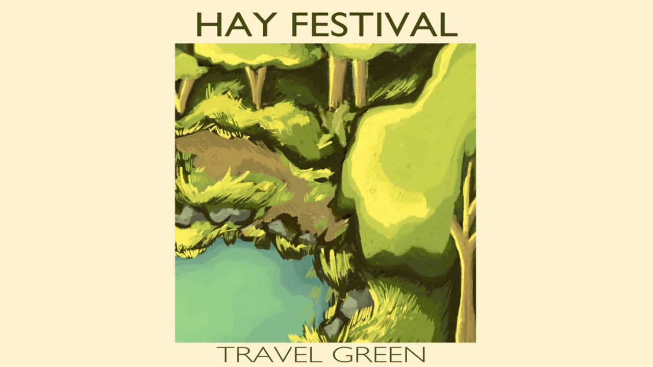 Illustration of water and trees