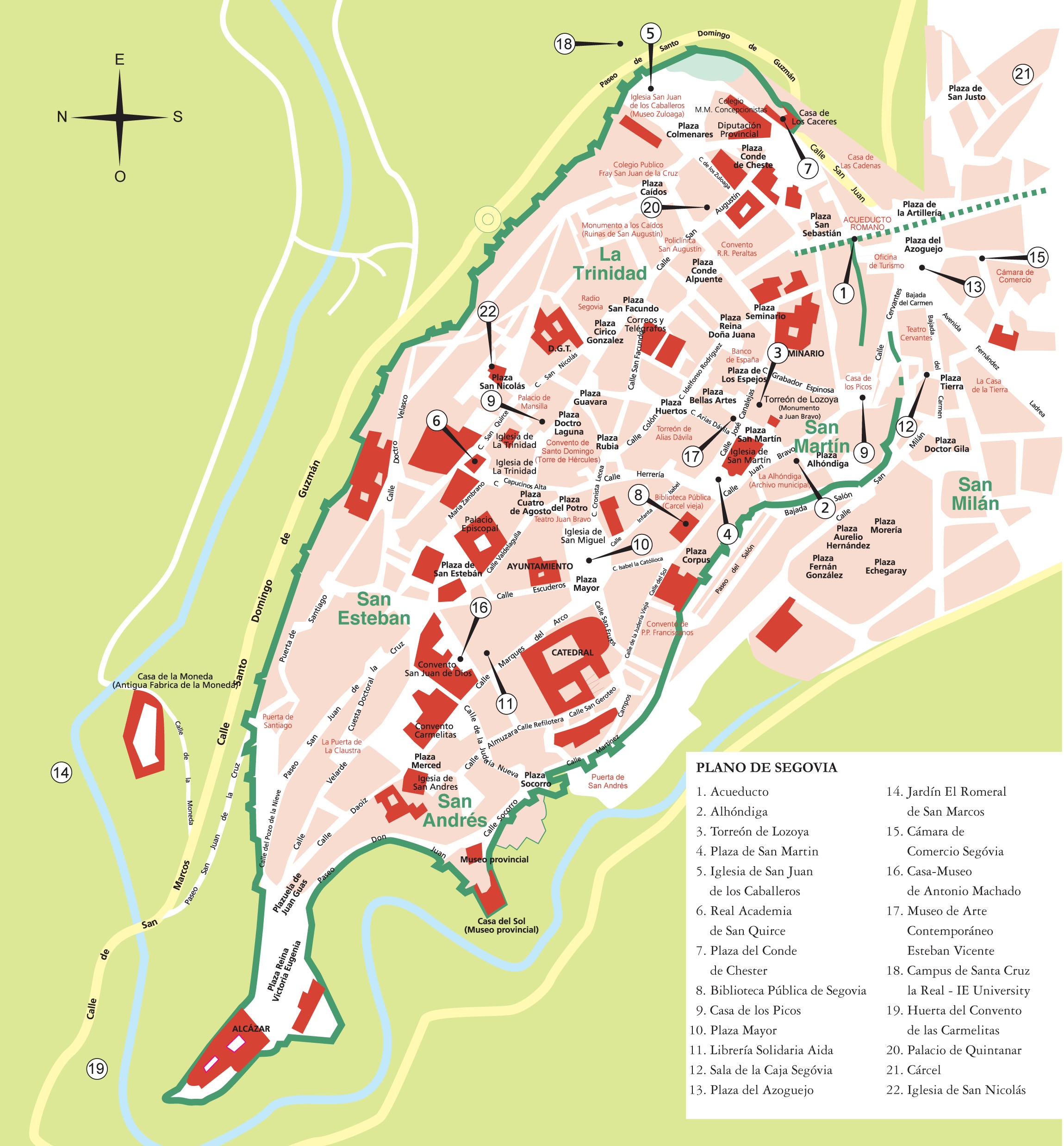 Maps of Segovia