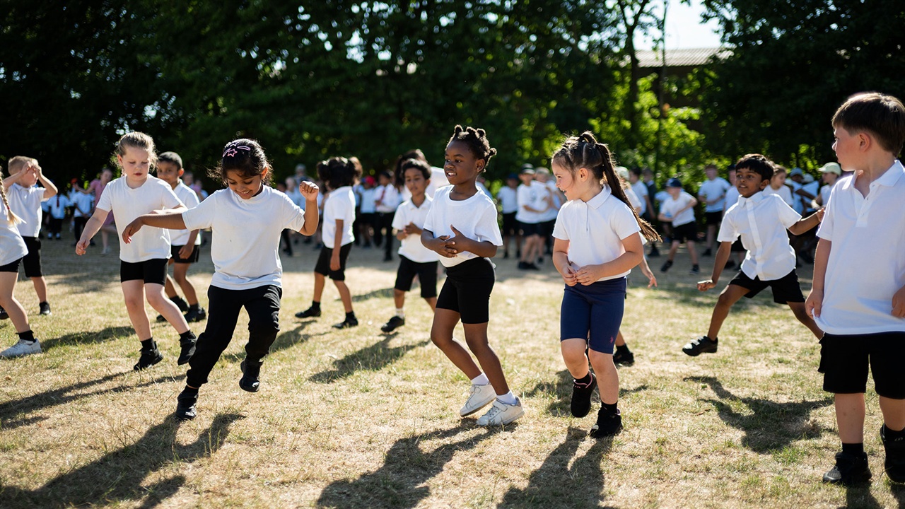 Children at St Thomas Cantilupe, Hereford