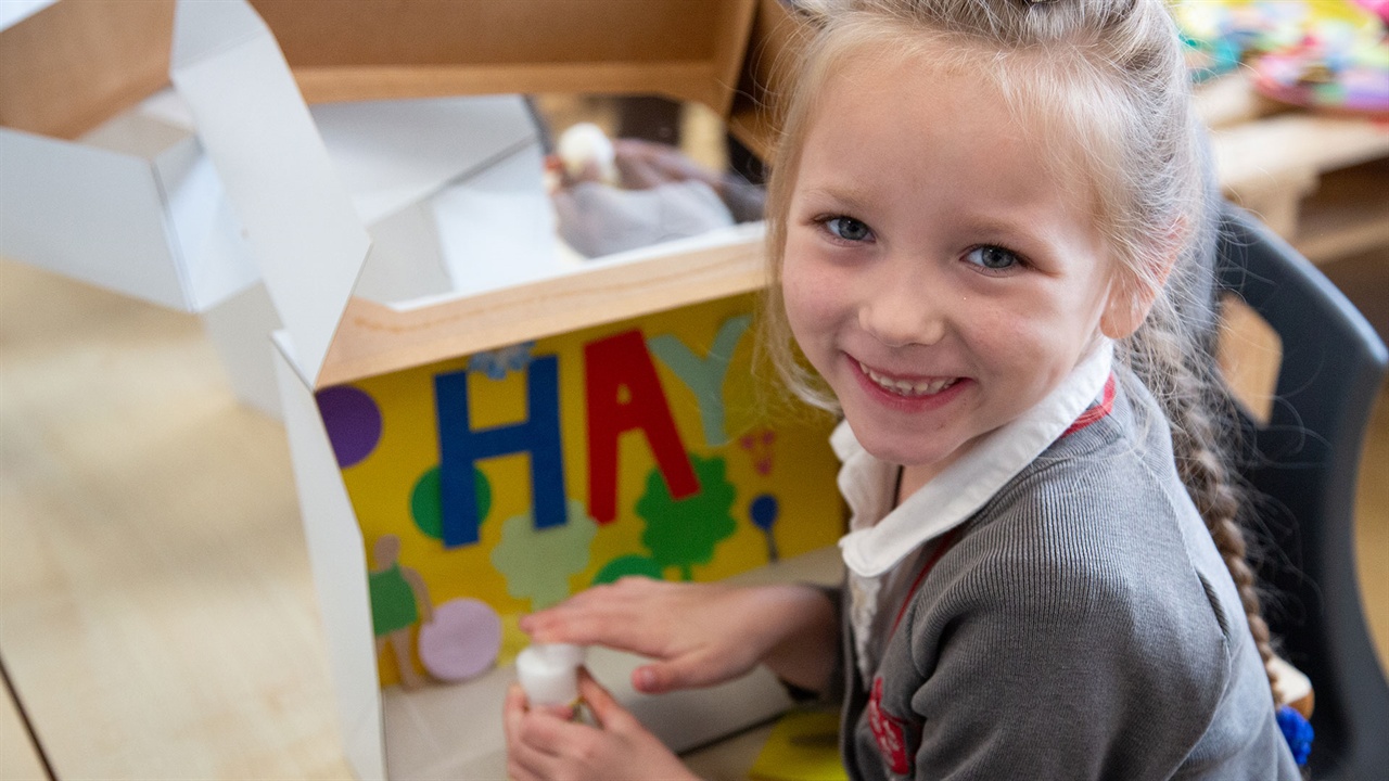 Early Years pupil at Hay Festival outreach event