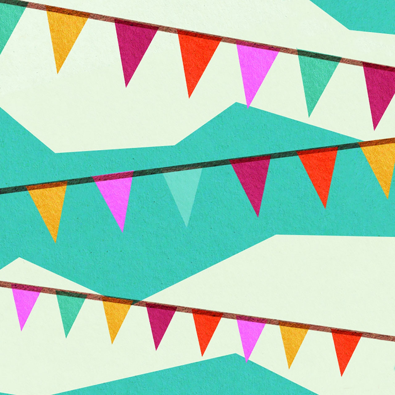 Tom Etherington illustration for Hay Festival – Bunting Tom Etherington illustration for Hay Festival – Bunting
