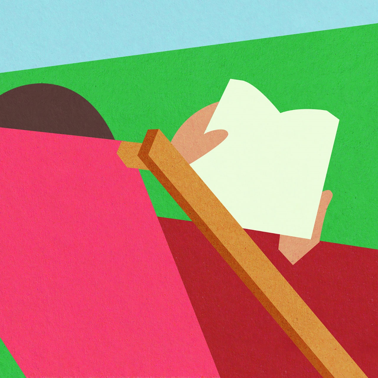 Tom Etherington illustration for Hay Festival – Deck chair reader Tom Etherington illustration for Hay Festival – Deck chair reader