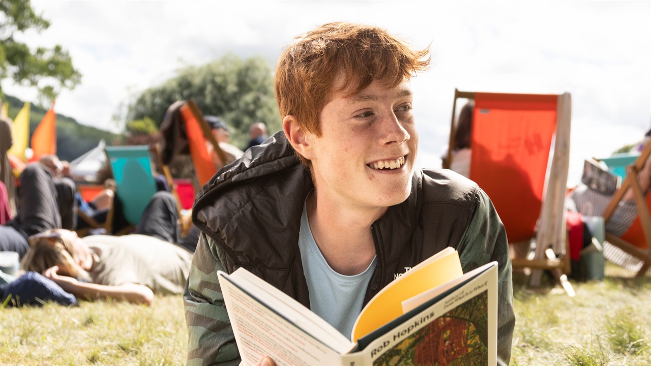 Hay Festival book reader