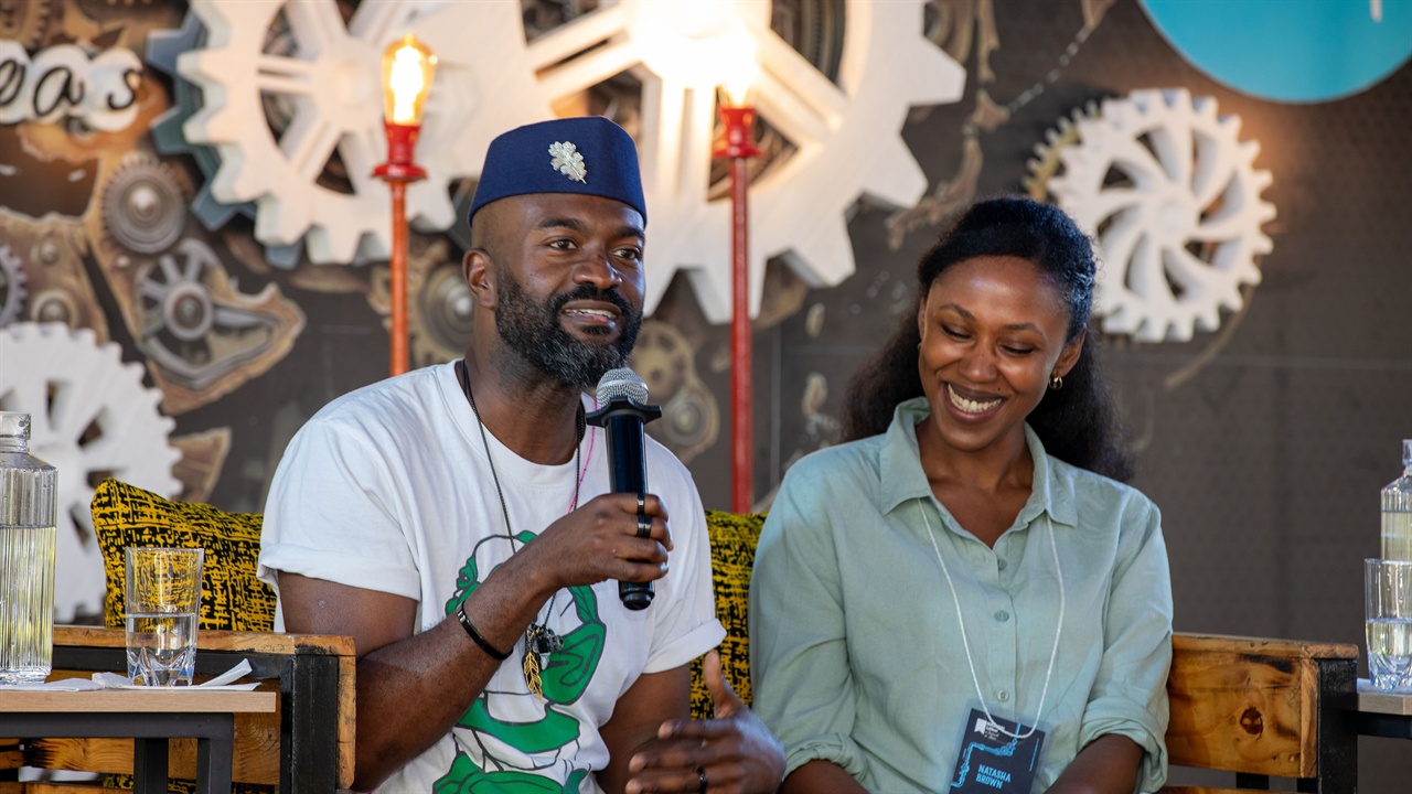 Inua Ellams and Natasha Brown at Nairobi Litfest