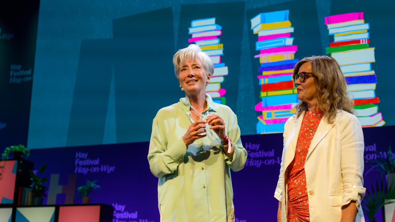 Actor Emma Thompson awarded Hay Festival Medal for Drama