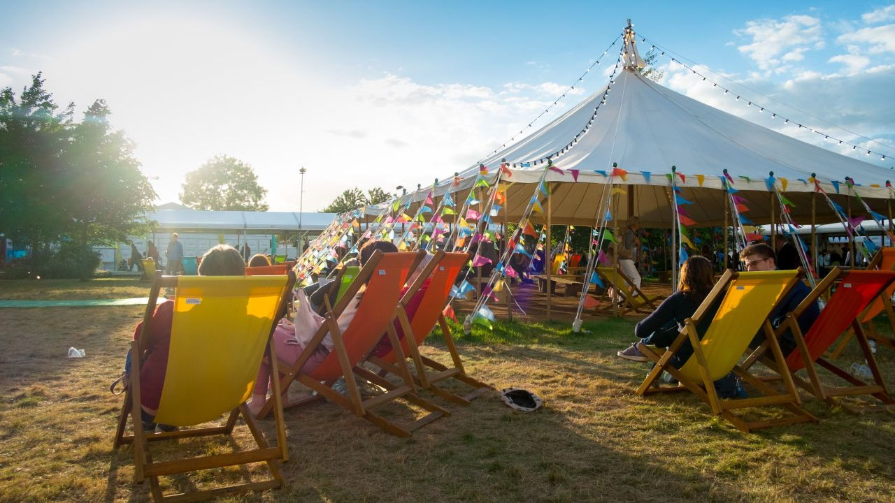 Hay Festival deckchairs