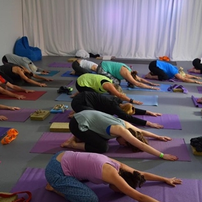 Morning Iyengar yoga session with Wye Valley Yoga