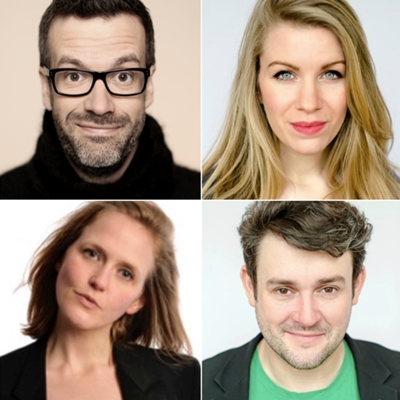 Marcus Brigstocke, Rachel Parris, Pippa Evans, Paul Foxcroft Marcus Brigstocke, Rachel Parris, Pippa Evans, Paul Foxcroft