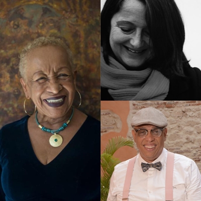 Teresita Gómez and Beatriz Helena Robledo in conversation with Ricardo Chica Gelis