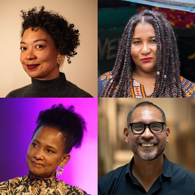 Velia Vidal, Miroslava Herrera and Indhira Serrano in conversation with Humberto Vélez