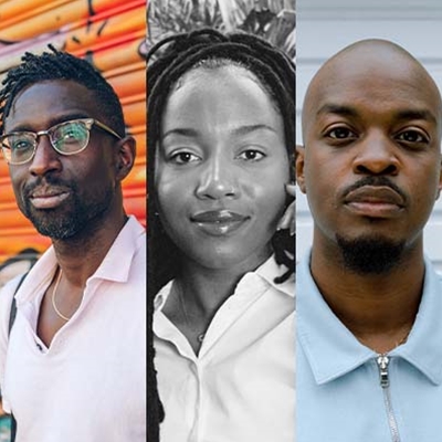 Jeffrey Boakye, George the Poet and Aleema Gray in conversation with Mykaell Riley