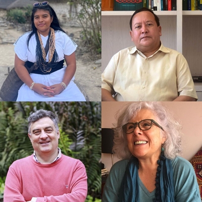 Gunna Chaparro, Weildler Guerra y Carl Langebaek en conversación con Margarita Serje