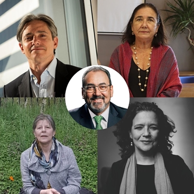 Esther Cruces, Sergio Díaz-Granados y Erna von der Walde en conversación con Cristina Fuentes La Roche