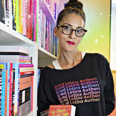 Gabriela Cabezón Cámara and Michel Nieva with Carmen Álvarez