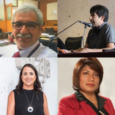 Mauricio Huaco, María Pía Palacios and José Luis Ramos Salinas in conversation with Mabel Cáceres