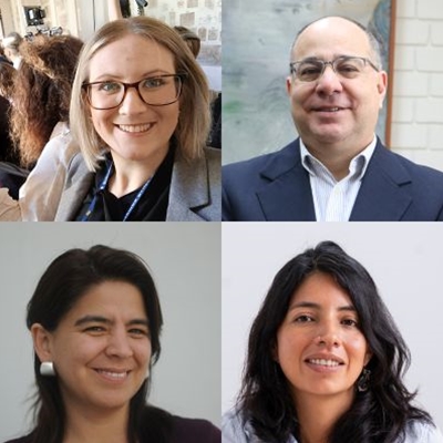 Elise Ann Allen, Pablo Quintanilla and Paola Ugaz in conversation with Camila Osorio