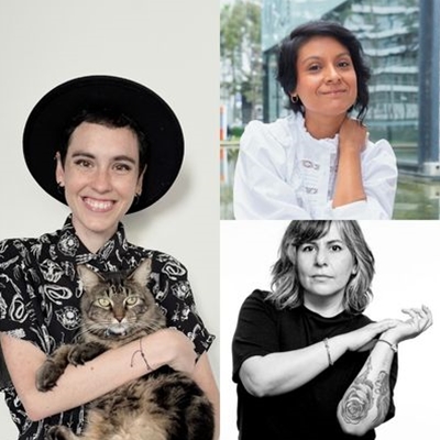 Melissa Siles, Yesenia Silva and Patricia Villanueva in conversation