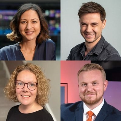 Teleri Glyn-Jones, Will Hayward and Ruth Mosalski talk to Rob Osborne