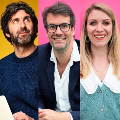 Mark Watson talks to Marcus Brigstocke and Rachel Parris