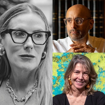 Sara Jaramillo Klinkert and Gustavo Rodríguez in conversation with Catalina Villa