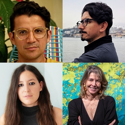 Óscar Daniel Campo, Laura C. Vela and Alejandro Villate in conversation with Catalina Villa