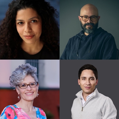 Arianna de Sousa-García, Eduardo Otálora Marulanda and Saia Vergara Jaime in conversation with Santiago Ángel