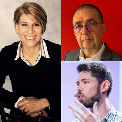 Fernando Arancón, Marcela Meléndez and Carlos Alberto Patiño in conversation with María Martín