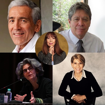 Francisco de Roux, Julieta Lemaitre, Bruce Mac Master and Marcela Meléndez in conversation with María Jimena Duzán