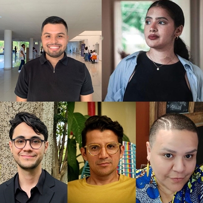 Omar Lubo, Lusdary Martínez y Piero Pradilla in conversation with Óscar Daniel Campo y Mar Ortega