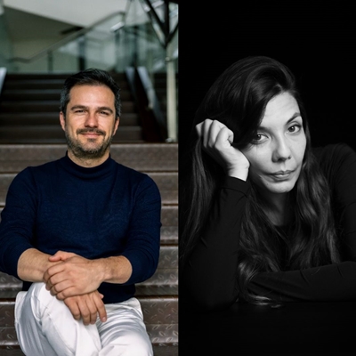 Federico Ángel, Franki Franco y Laura Mora en conversación con Rafael Tamayo