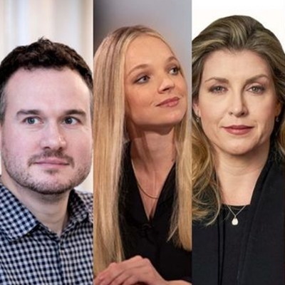 Adam Macqueen, Scarlett Maguire and Penny Mordaunt talk to Guto Harri