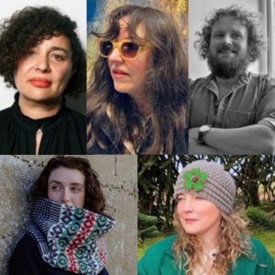 Karen McCarthy Woolf, Scott McKendry, clare e potter and Roseanne Watt with Kathryn Williams