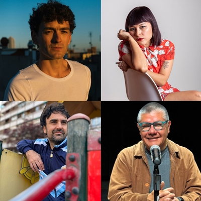 Pol Guasch, Iveth Luna Flores y Manuel Marsol en conversación con Miguel de la Cruz