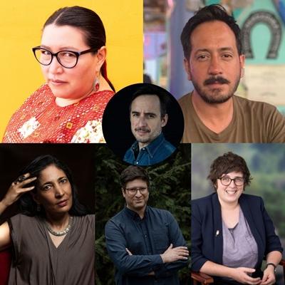 Yásnaya Elena A. Gil, Mario Arriagada, Kiran Desai, Shaun Walker y Eley Williams en conversación con David Marcial Pérez Muñoz