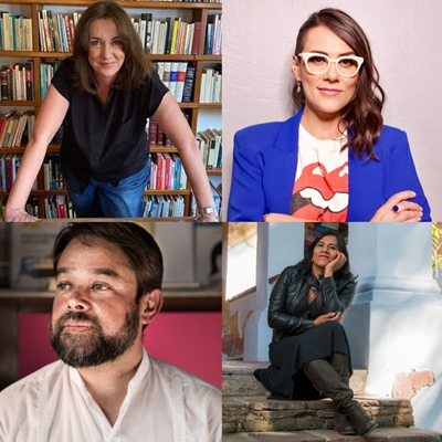 Rosa Beltrán, Paulina Chavira Mendoza y Jesús Ramírez-Bermúdez en conversación con Socorro Venegas