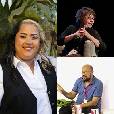 Vivir Quintana y Gabriela Warkentin en conversación con Juan Carlos Pérez