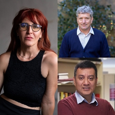 Claudia Apablaza and Santiago Roncagliolo in conversation with Ricardo Sumalavia