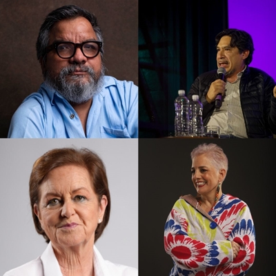 Julio Arbizu, Cecilia Bákula, Javier Ciurlizza and José Luis Ramos Salinas in conversation with Patricia del Río